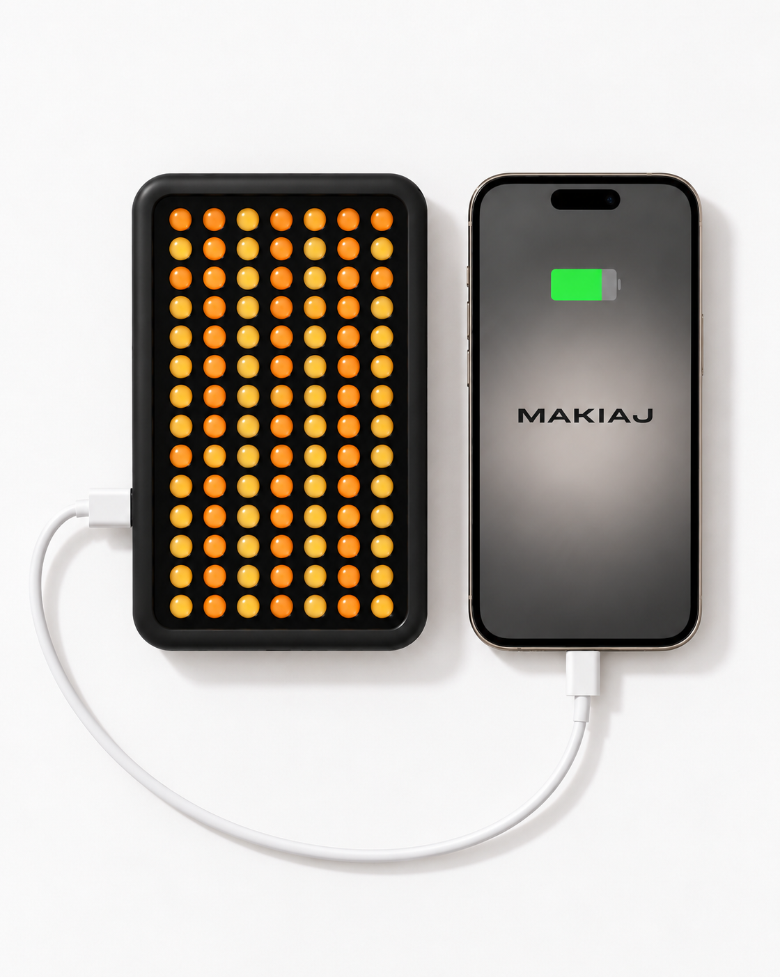 Mini v2 light charging a phone